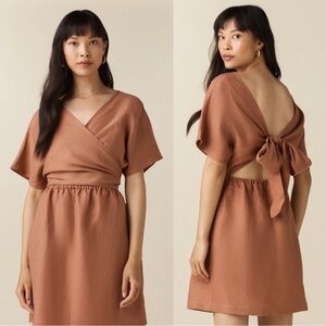 Vetta The Convertible Wrap Mini Dress in New Clay Brown Capsule Wardrobe